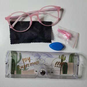 Livho Miracle Blue Blocking Glasses Girl Pink Transparent Clear Case Accessories